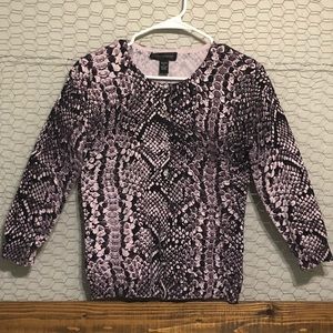 Cable & Gauge Snake Pattern 3/4 Sleeve Cardigan